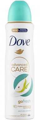 Dove Spray Advance Hruška a Aloe 150ml - Kosmetika Pro ženy Péče o tělo Deodoranty